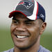 In this July 28, 2007 file photo, New England Patriots linebacker Junior Seau smiles during training camp in Foxborough, Mass. Seau was signed Friday, Dec. 5, 2008, by the Patriots. Seau is a 19-year veteran and 12-time Pro Bowl player. 