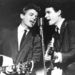 This July 31, 1964 file photo shows The Everly Brothers, Don and Phil, performing on stage. Everly, who with his brother Don formed an influential harmony duo that touched the hearts and sparked the imaginations of rock 'n' roll singers for decades, including the Beatles and Bob Dylan, died Friday, Jan. 3, 2014. He was 74. Everly died of chronic obstructive pulmonary disease at a Burbank hospital, said his son Jason Everly. 