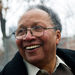 This Dec. 13, 2010 file photo shows author Walter Dean Myers tours his old Harlem neighborhood in New York. Myers, a best-selling and prolific children's author and tireless champion of literacy and education, died Tuesday, July 1, 2014, after a brief illness, according to publisher HarperCollins. He was 76. (AP Photo/Charles Sykes, File)