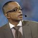 ESPN broadcaster Stuart Scott on set before an NFL football game featuring the New England Patriots against the Carolina Panthers in Charlotte, N.C., Monday, Nov. 18, 2013. The Panthers won 24-20. (AP Photo/Bob Leverone)