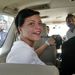 British television actress Jade Goody leaves after visiting a school for handicapped children in New Delhi, India, Tuesday, Feb. 27, 2007. 