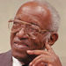 In this July 1997 file photo, Duke University historian and African-American scholar John Hope Franklin talks to the press following his speech to a joint session of the legislature in Raleigh, N.C. Franklin died Wednesday, March 25, 2009, at the age of 94. 