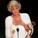 This Aug. 29, 1988 file photo shows actress Beatrice Arthur accepting her Emmy award at the 40th annual Emmy Awards ceremony in Pasadena, Ca. Family spokesman Dan Watt says the 86-year-old Arthur died at home early Saturday, April 25, 2009. 