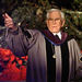 FILE - In this Dec. 24, 1997, file photo, Rev. Robert H. Schuller delivers one of seven candlelight Christmas Eve services from the Crystal Cathedral pulpit in Garden Grove, Calif. Schuller, the Southern California televangelist who brought his message of "possibility thinking" to millions, died early Thursday, April 2, 2015, in California. He was 88. (AP Photo/Kevork Djansezian, File)