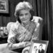 In this Sept. 22, 1986 file photo, actress Barbara Billingsley poses next to a portrait of her television family, from "Leave It To Beaver." 